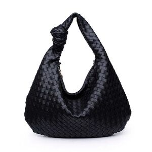 Urban Expressions Black Woven Hobo Bag